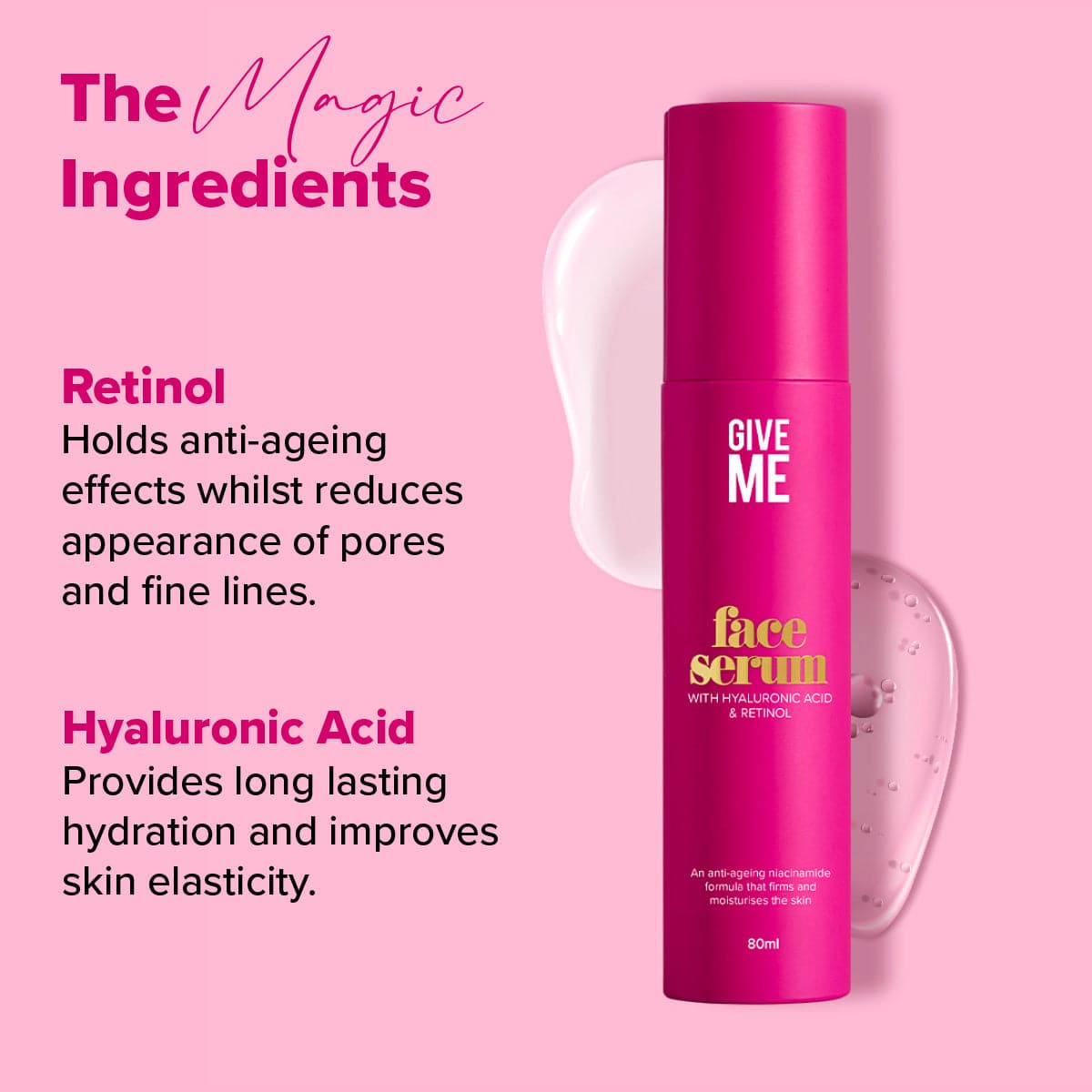 Hyaluronic Acid & Retinol Face Serum - Give Me Cosmetics