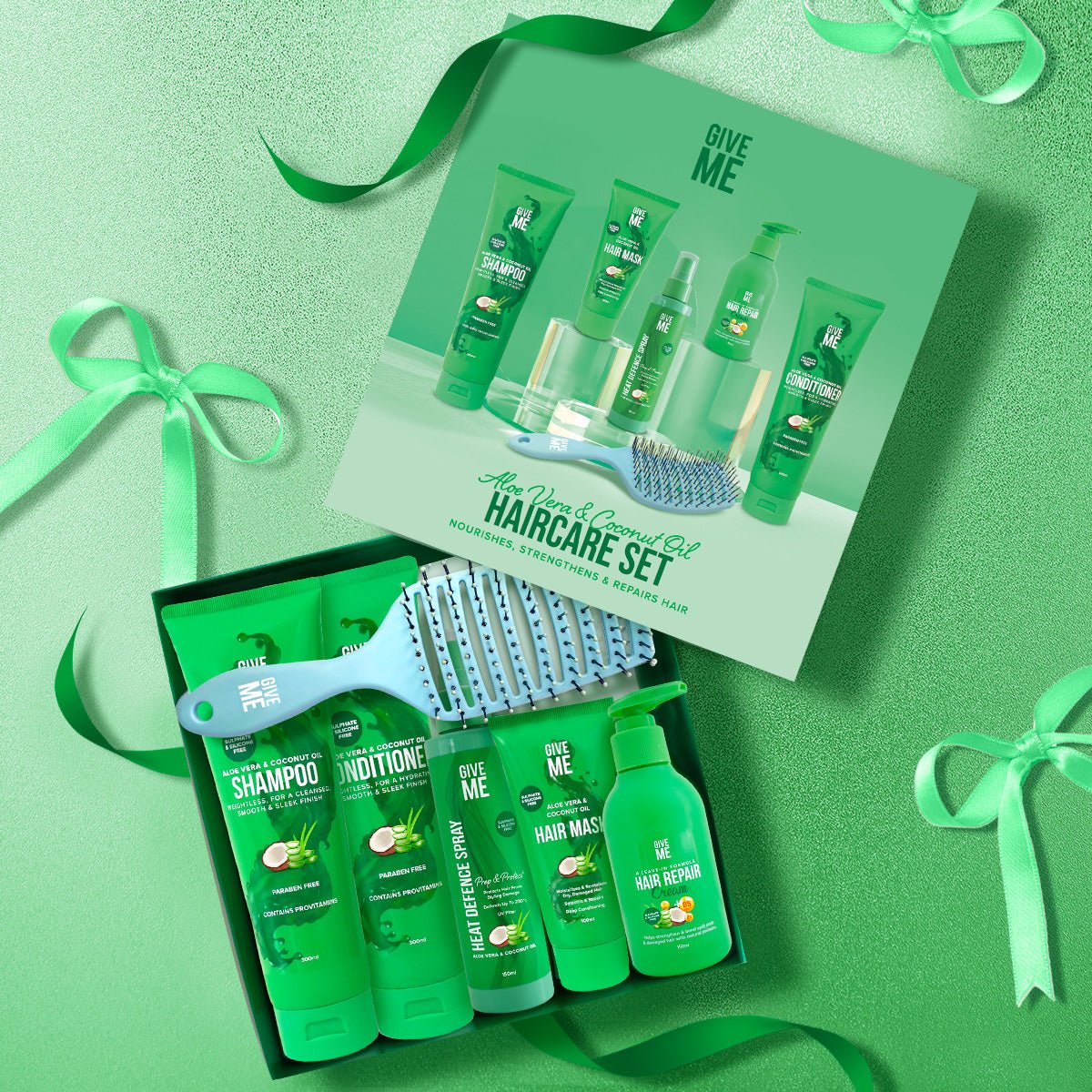 Aloe Vera & Coconut Oil Full Haircare Set (Worth £57.94) - Give Me Cosmetics