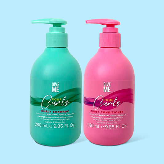 Four Curls Moisturising Shea Butter Shampoo & Conditioner Bundle (Worth £13.98) - Give Me Cosmetics