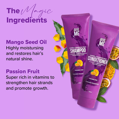 Nourishing Shampoo & Conditioner Bundle - Mango & Passion Fruit - Give Me Cosmetics