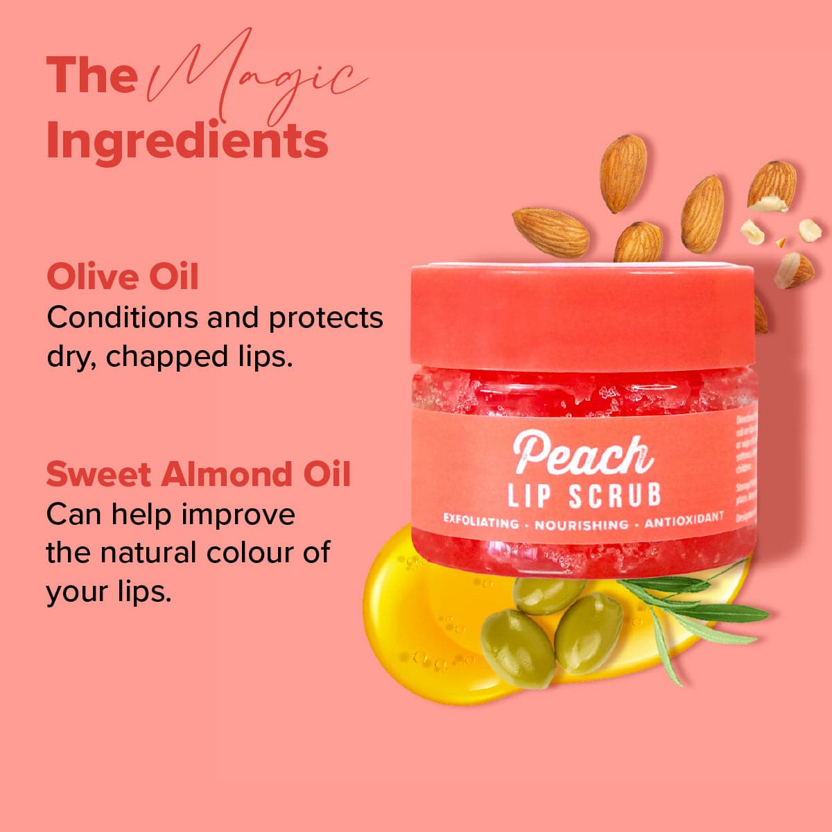 Peach Sugar Lip Scrub - Give Me Cosmetics