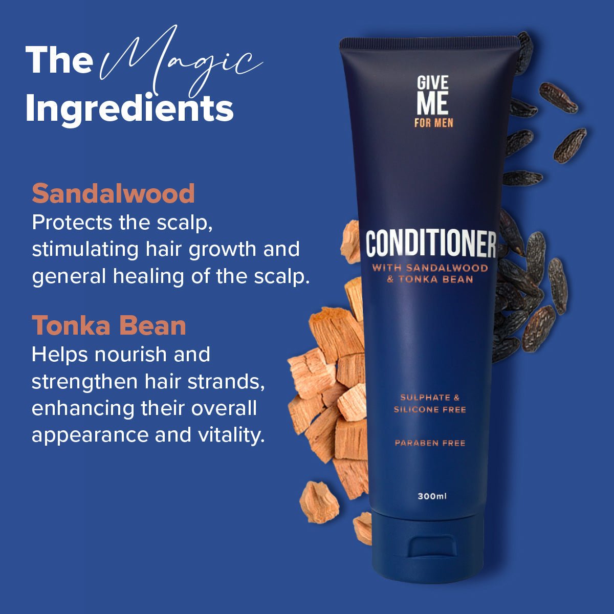 Sandalwood & Tonka Bean - Conditioner For Men - Give Me Cosmetics