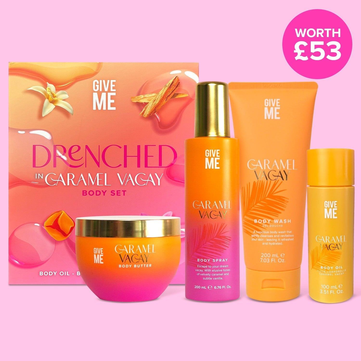 The Full Caramel Vacay Body Set - Give Me Cosmetics