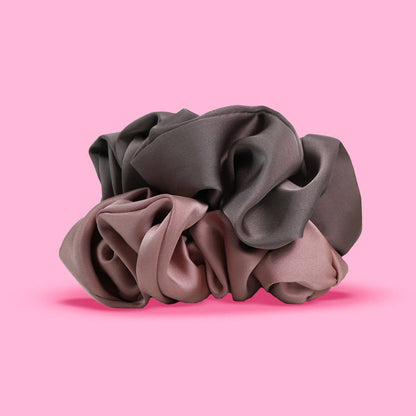 x2 Luxury Satin Silk Hair Scrunchies - Give Me Cosmetics