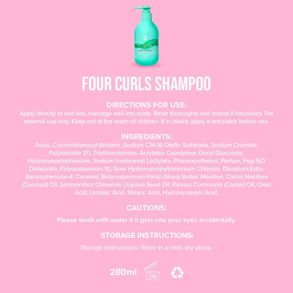 Pink four curls conditioner information